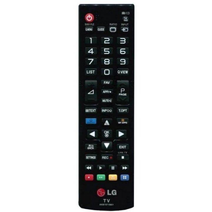 Дистанционно за телевизор LG, AKB73715601, Черно