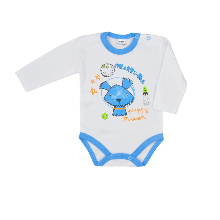 Body cu maneca lunga pentru baieti Koala Puppy T1-50_62 cm, Alb 55486