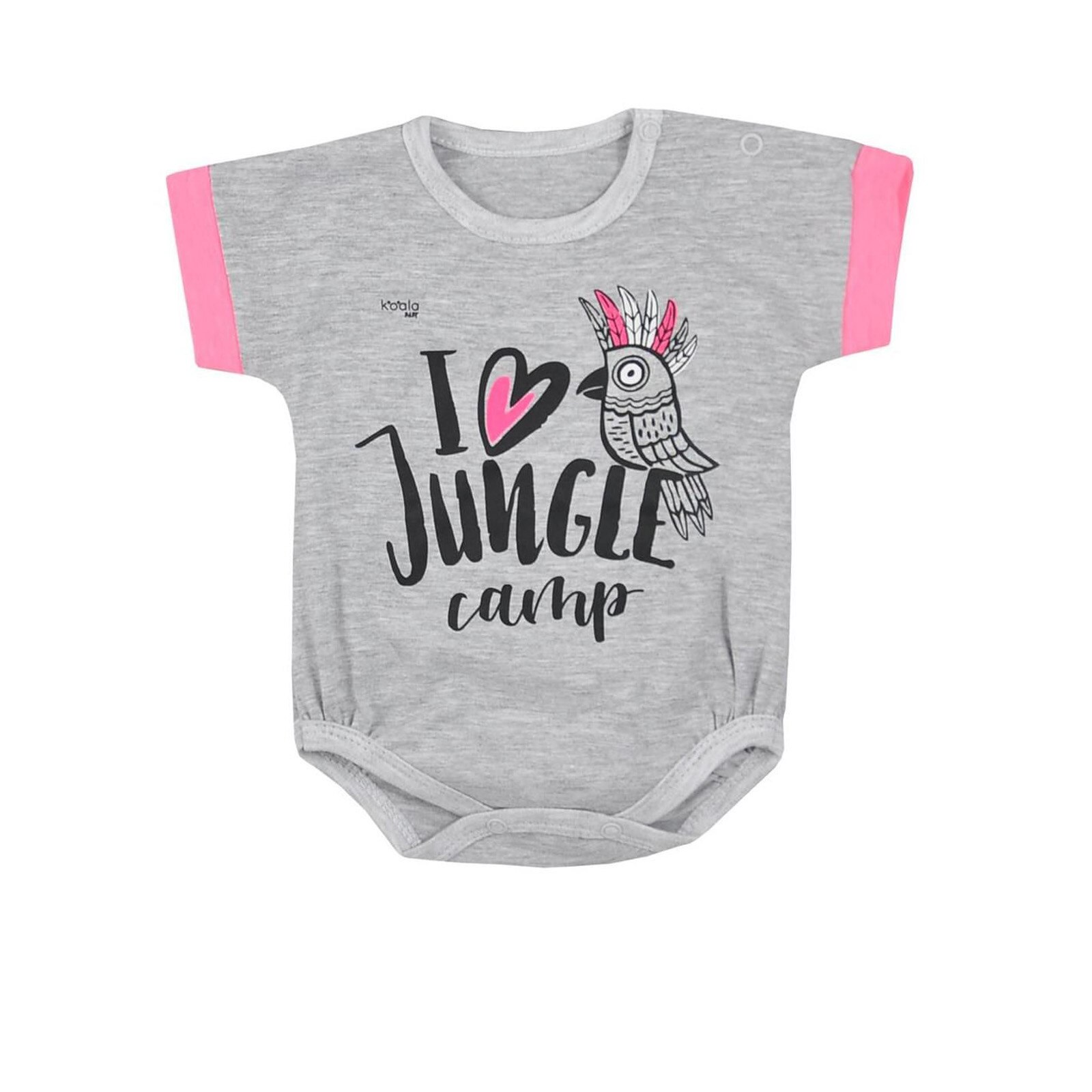 Body cu maneca scurta pentru fete Koala Ara 07-811, Gri 55541