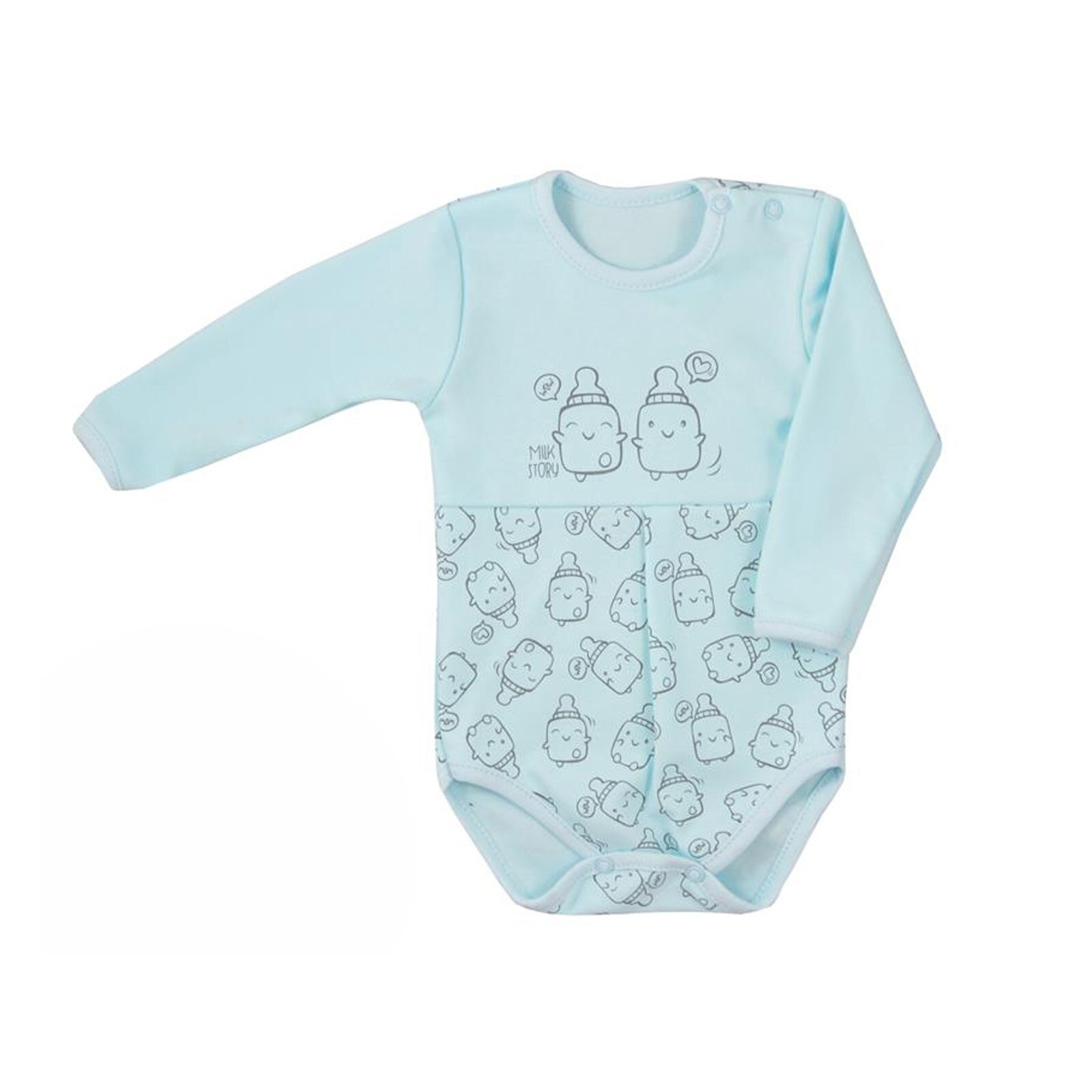 Body cu maneca lunga pentru baieti Koala Butelki 06-695, Albastru 55503