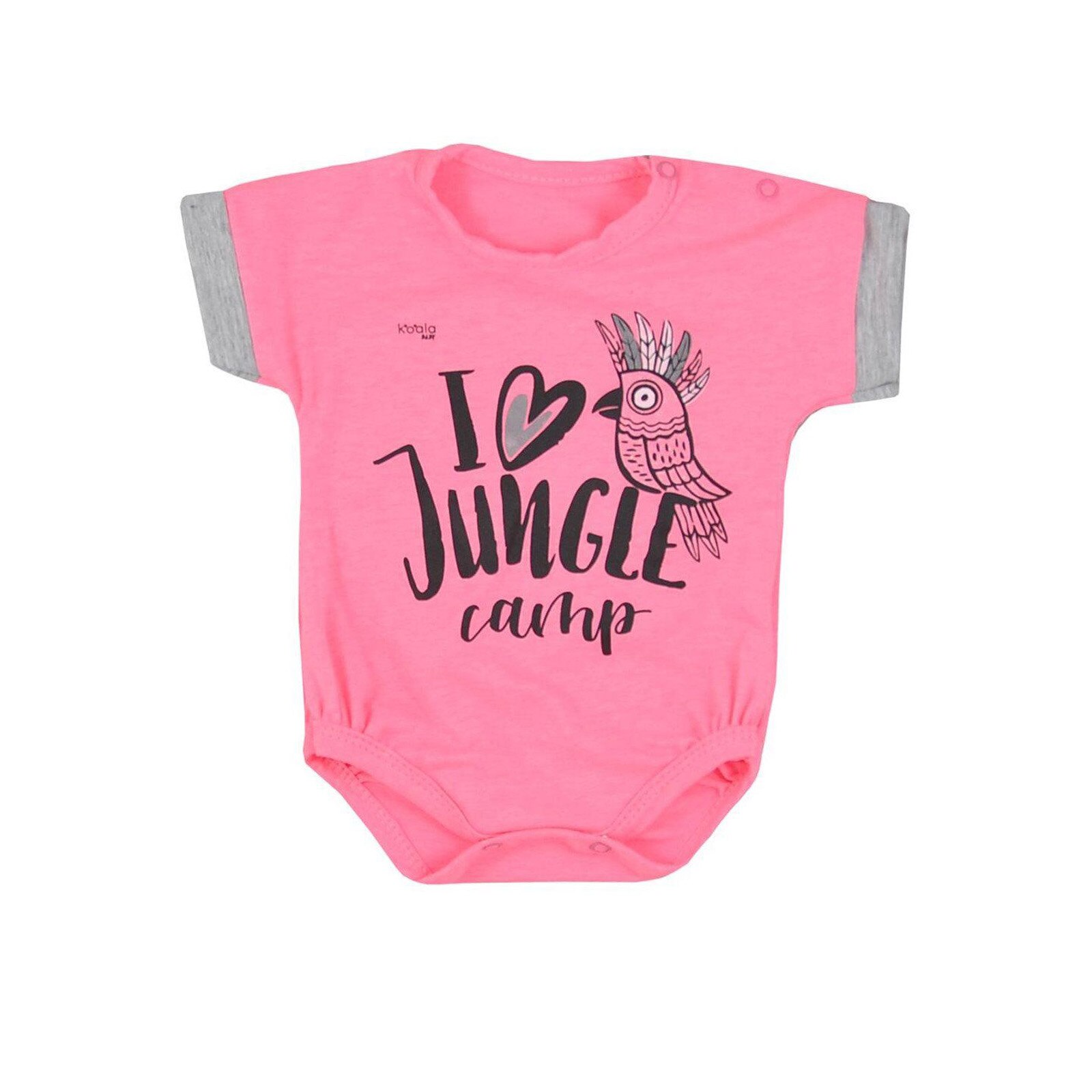 Body cu maneca scurta pentru fete Koala Ara 07-811R, Roz 55544