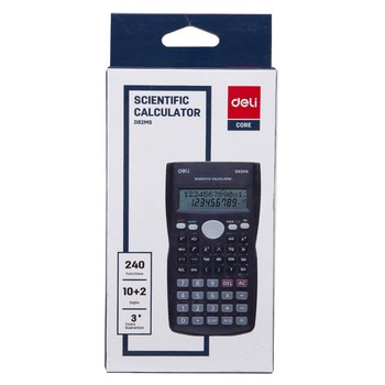 Calculator Stiintific Deli D82MS, 12 Digits, Negru, 240F, 82 Ms, Alimentare Baterie Calculator Stiintific Deli D82MS, 12 Digits, Negru, 240F, 82 Ms, Alimentare Baterie