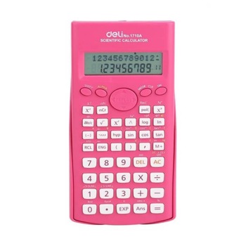 Calculator Stiintific Deli 1710A, 12 Digits, Roz, 240F, Alimentare Baterie Calculator Stiintific Deli 1710A, 12 Digits, Roz, 240F, Alimentare Baterie