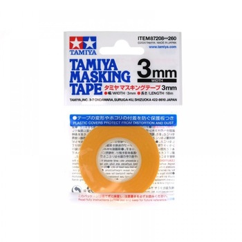Banda de mascare Tamiya Masking Tape 3mmx18m TAM 87208 Banda de mascare Tamiya Masking Tape 3mmx18m TAM 87208
