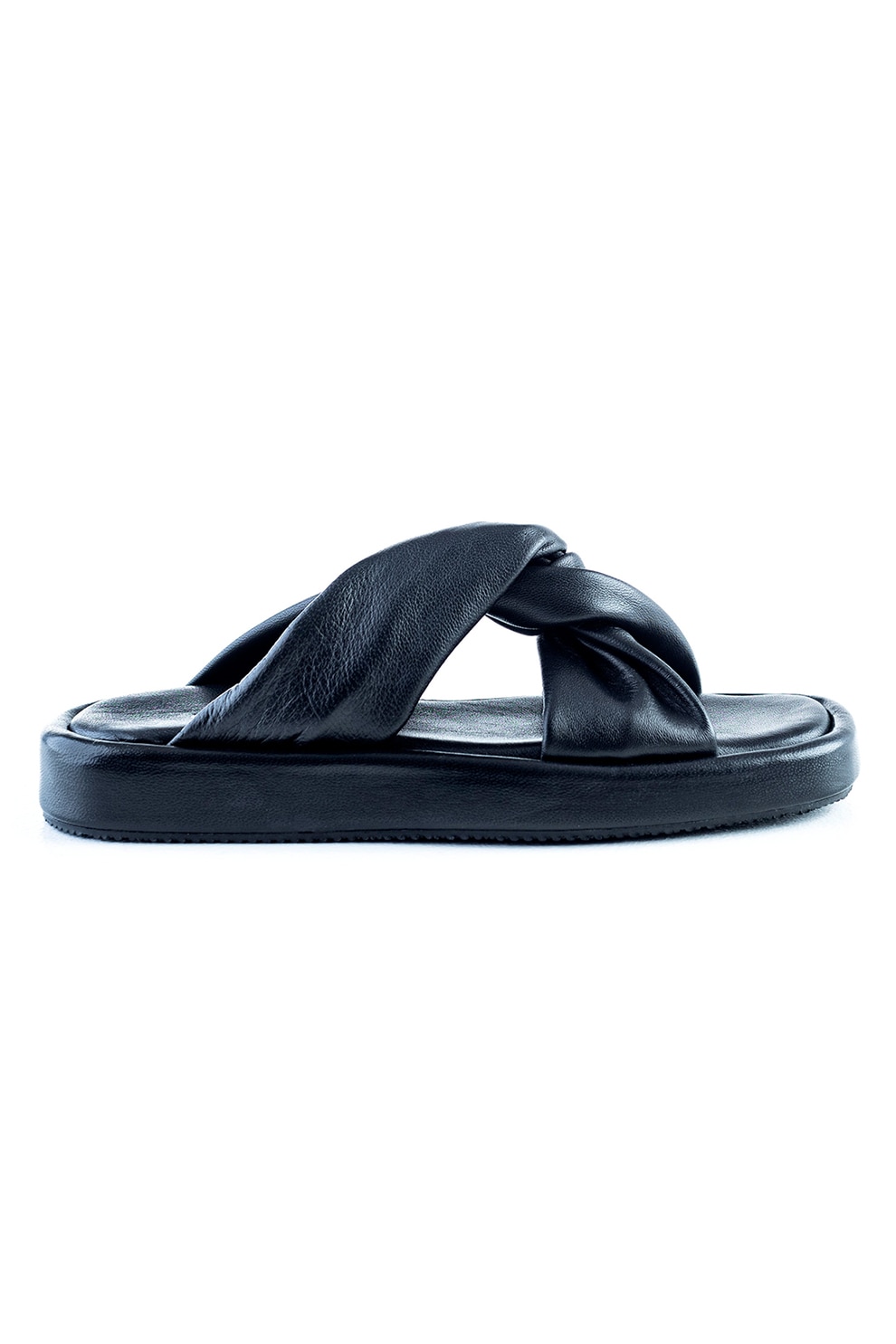 MUSK, Papuci de piele cu detaliu innodat