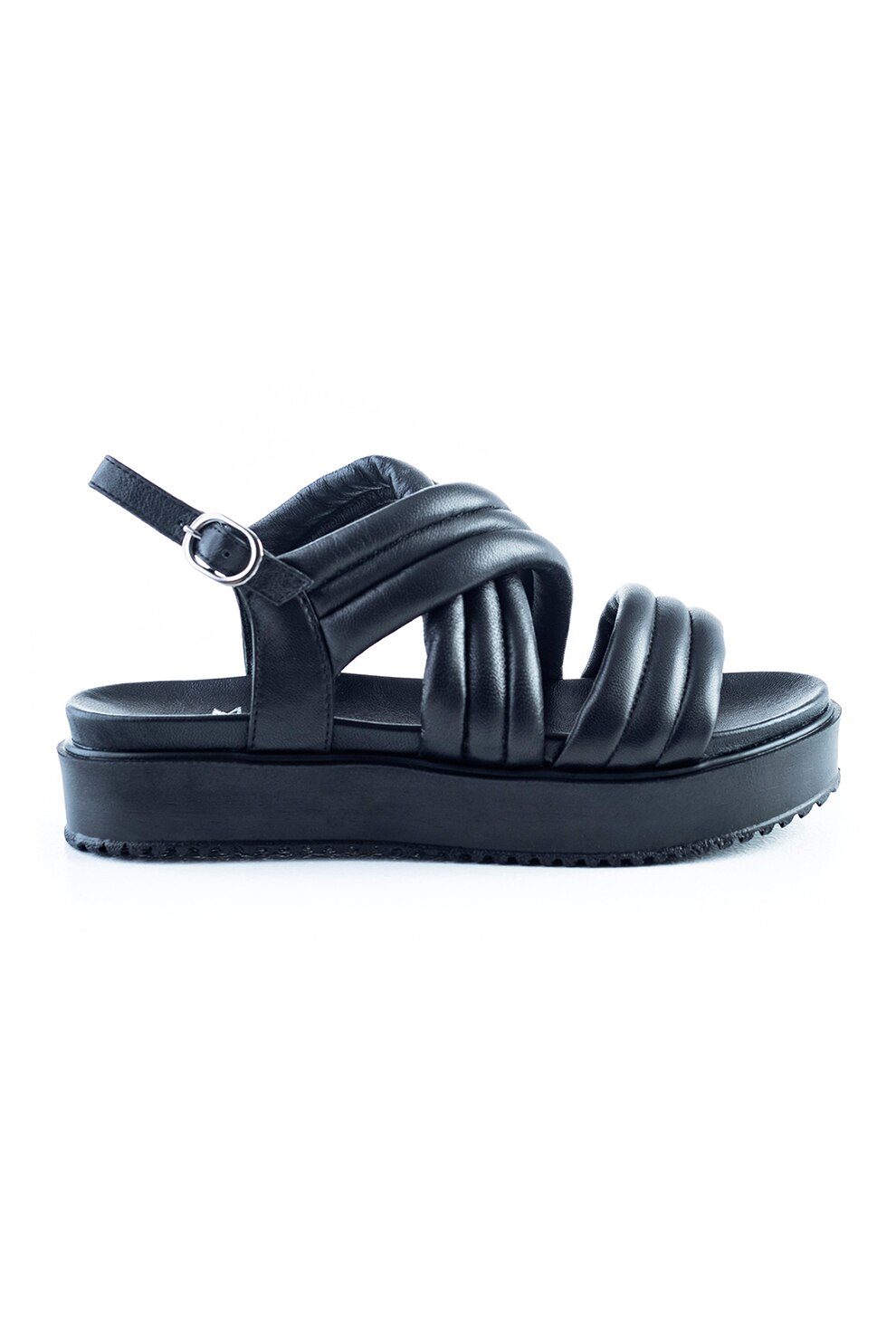 MUSK, Sandale flatform de piele