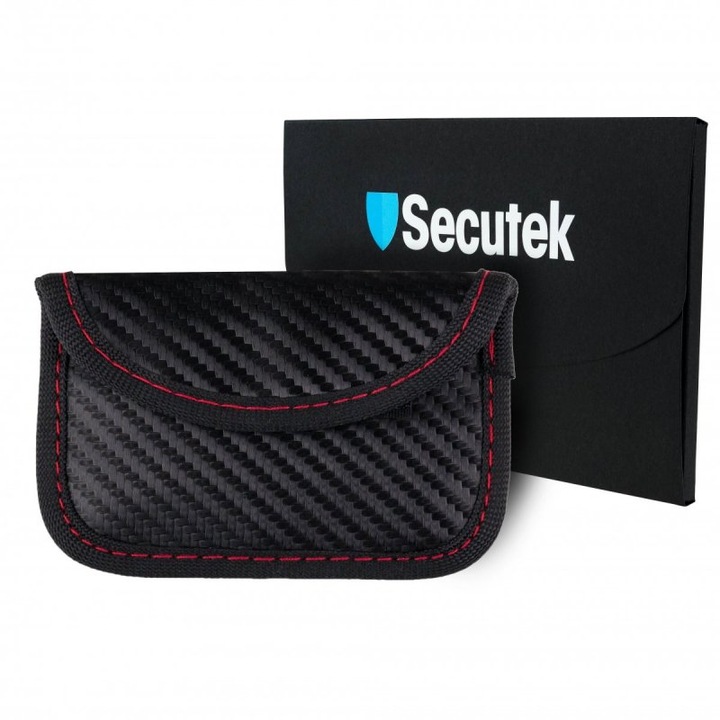 OEM Secutek SAI-OT73 Lopásgátló autókulcs tok, 12.5 x 8.5 cm, Fekete