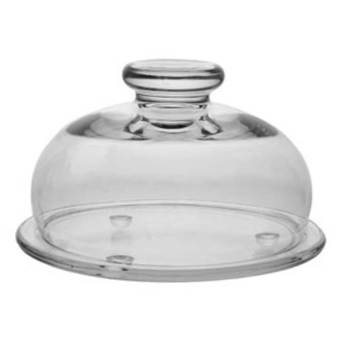EDWANEX Tortatartó, Fedéllel, 25 cm, Üveg, Átlátszó