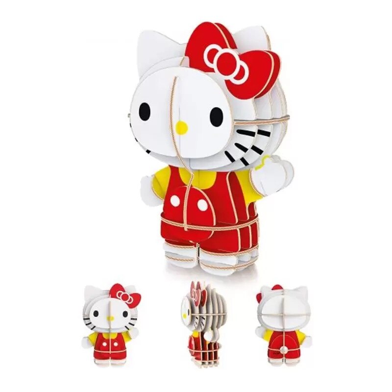 Комплект от 2 пъзела Clementoni от 104 части и 3D модел - Hello Kitty ...