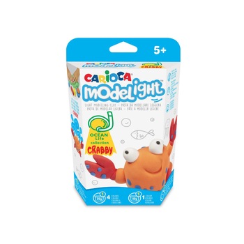 Plastilina moale Carioca Modelight PlayBox DiY Ocean Crab Plastilina moale Carioca Modelight PlayBox DiY Ocean Crab