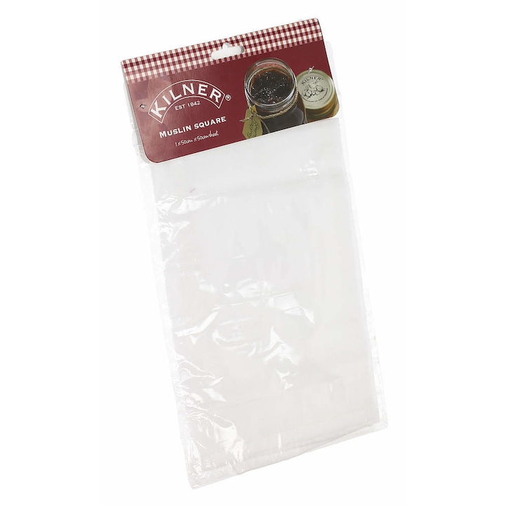 Panza Kilner, 50 x 50 cm, Muselina, Alb