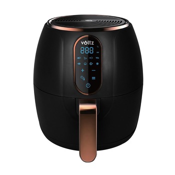 Friteuza cu aer Voltz V51980G, 1300W, 8 programe, 2.2l, Timer, Negru/aur roz Friteuza cu aer Voltz V51980G, 1300W, 8 programe, 2.2l, Timer, Negru/aur roz