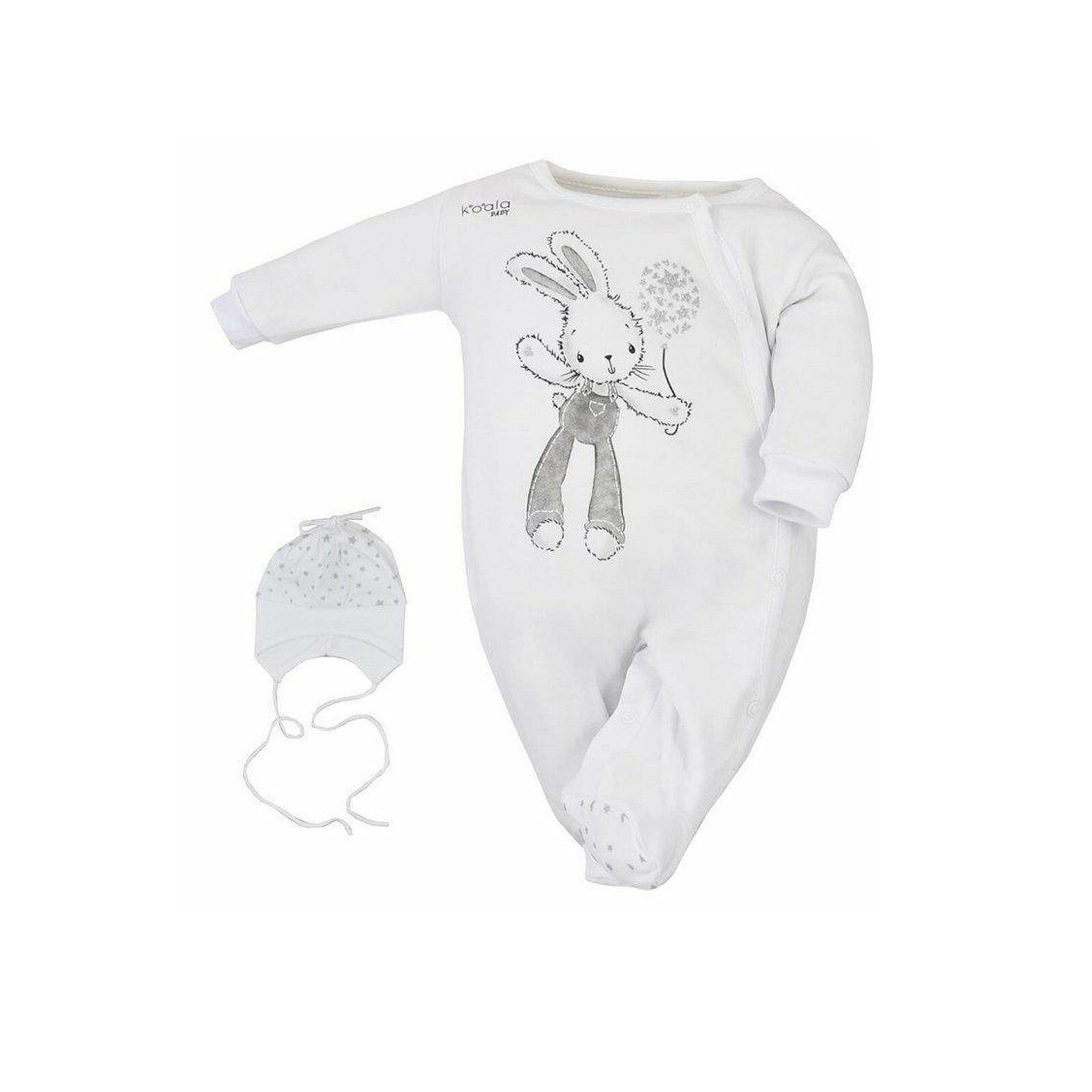 Salopeta cu maneca lunga pentru copii Koala Krolik 08-020, Alb 50 cm