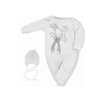 Salopeta cu maneca lunga pentru copii Koala Krolik 08-020, Alb 50 cm Salopeta cu maneca lunga pentru copii Koala Krolik 08-020, Alb 50 cm