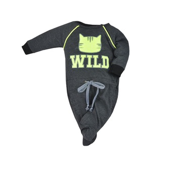 Salopeta cu maneca lunga pentru baieti Koala Wild 08-024G, Gri 56 cm Salopeta cu maneca lunga pentru baieti Koala Wild 08-024G, Gri 56 cm