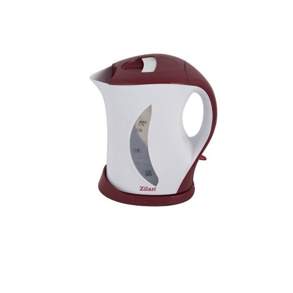 Cana Electrica, Capacitate 1.7L, Putere 2200W, Plastic, Oprire Automata, Indicator nivel apa, Indicator Luminos, Rosu/Alb