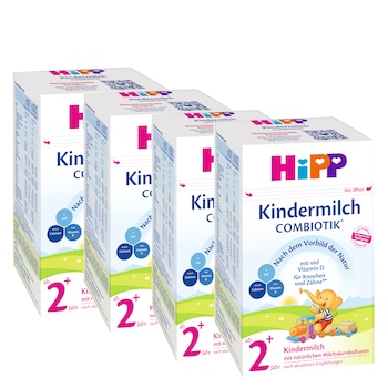 Pachet 4 x Lapte praf Hipp 2+ Combiotic, pentru copii in crestere, 600g, de la 2 ani Pachet 4 x Lapte praf Hipp 2+ Combiotic, pentru copii in crestere, 600g, de la 2 ani