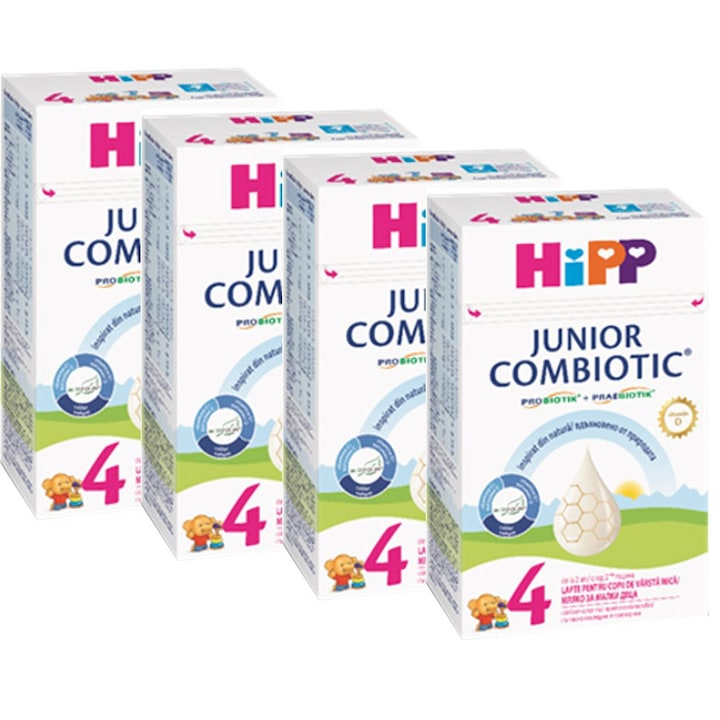 Пакет 4 x Адаптирано мляко Hipp 4 Combiotic Junior, 500 гр