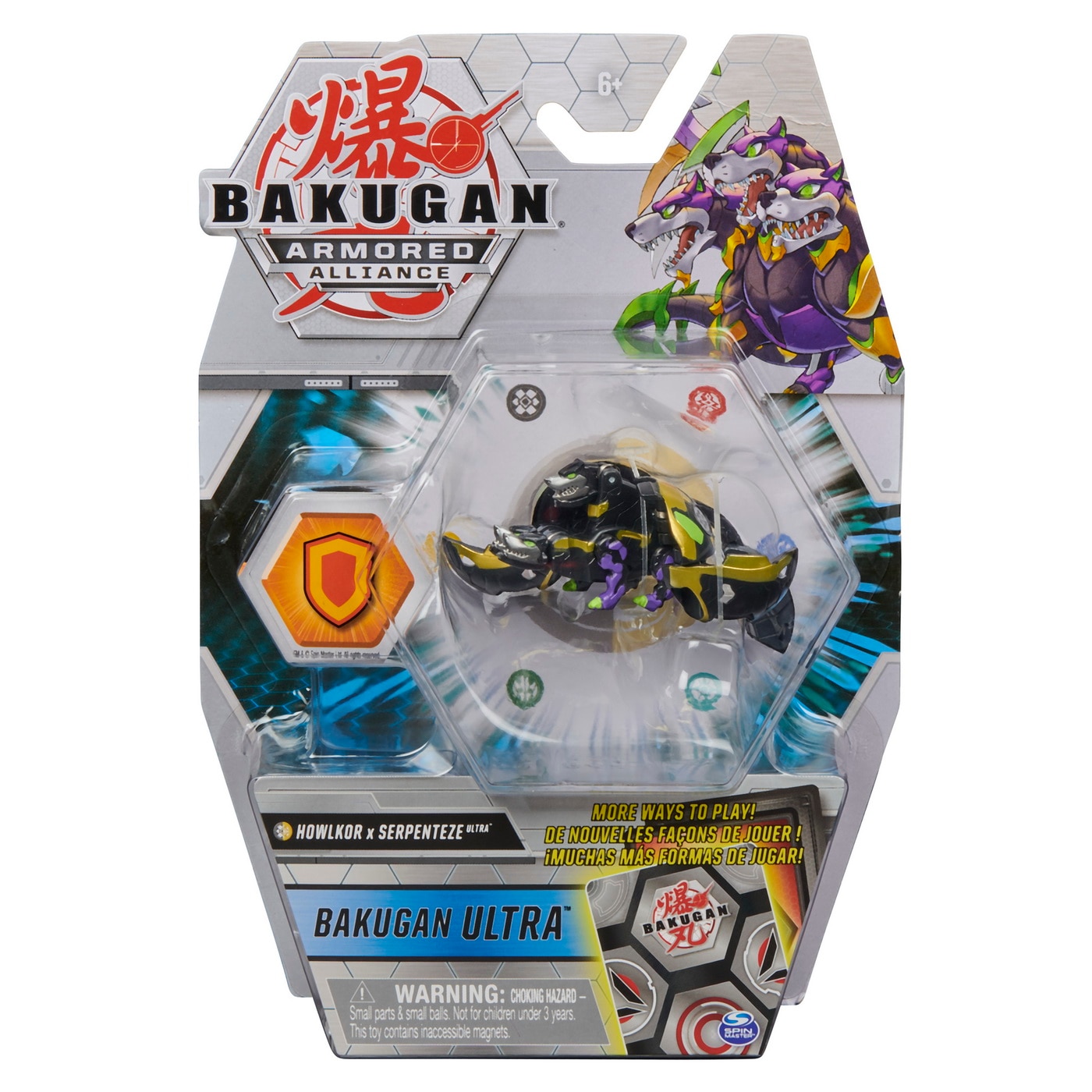 Figurina Bakugan Armored Alliance - Ultra Howlkor Serpenteze, cu card Baku-Gear