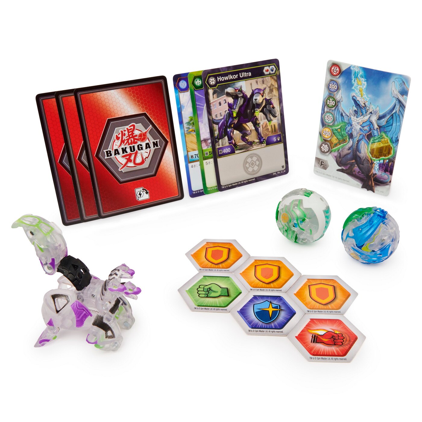 Set Bakugan Armored Alliance Starter Pack Ultra Hydorous Si Howlkor Emag Ro