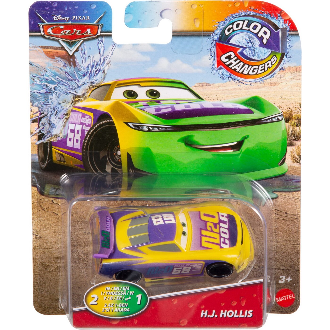 Masinuta Disney Cars - Color Changers, Hj Hollis, 1:55