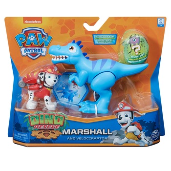 Set figurine Paw Patrol - Marshall si dinozaur Velociraptor Set figurine Paw Patrol - Marshall si dinozaur Velociraptor