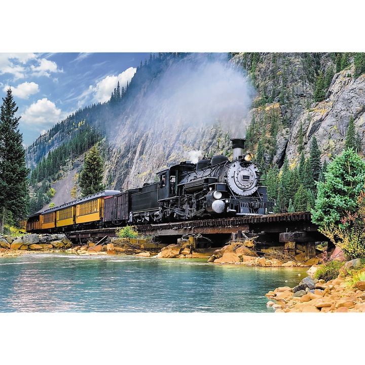 Puzzle Trefl, Tren prin munti, 500 piese