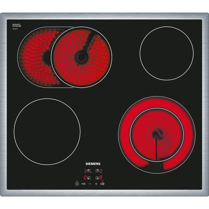 Plita Incorporabila Siemens ET645HN17E, Electrica, Inductie, 4 zone, 60 cm, Negru