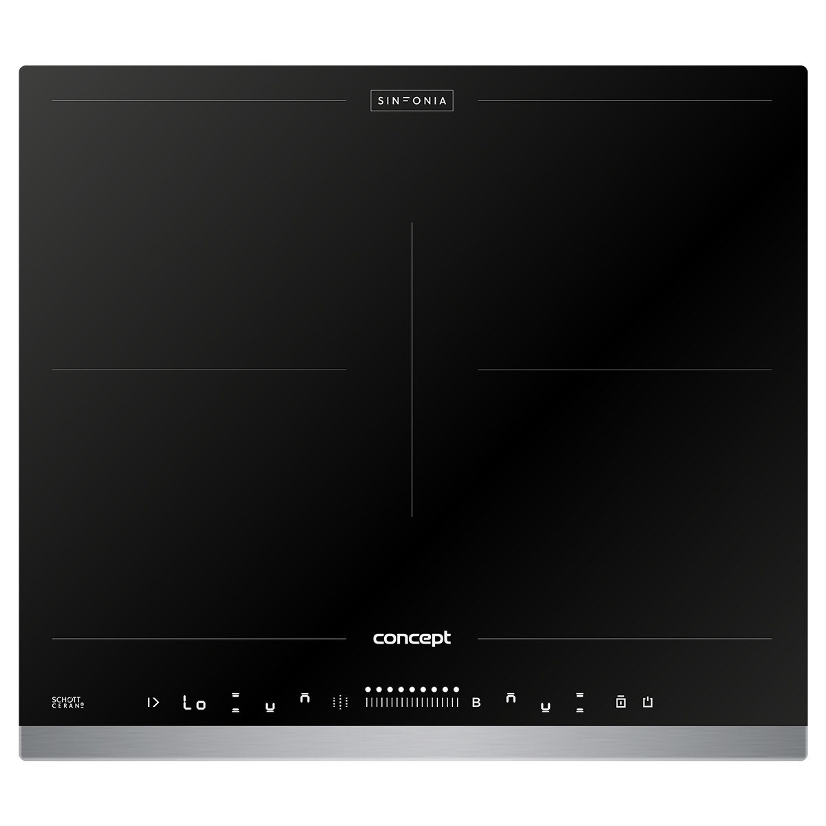 Plita Incorporabila Concept IDV5360, Inductie, 7200w, 4 zone de gatit, 60cm, Negru