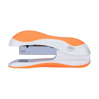 Capsator pentru Hartie Deli E0327, Alb/Portocaliu, Capse 24/6 si 26/6 Capsator pentru Hartie Deli E0327, Alb/Portocaliu, Capse 24/6 si 26/6