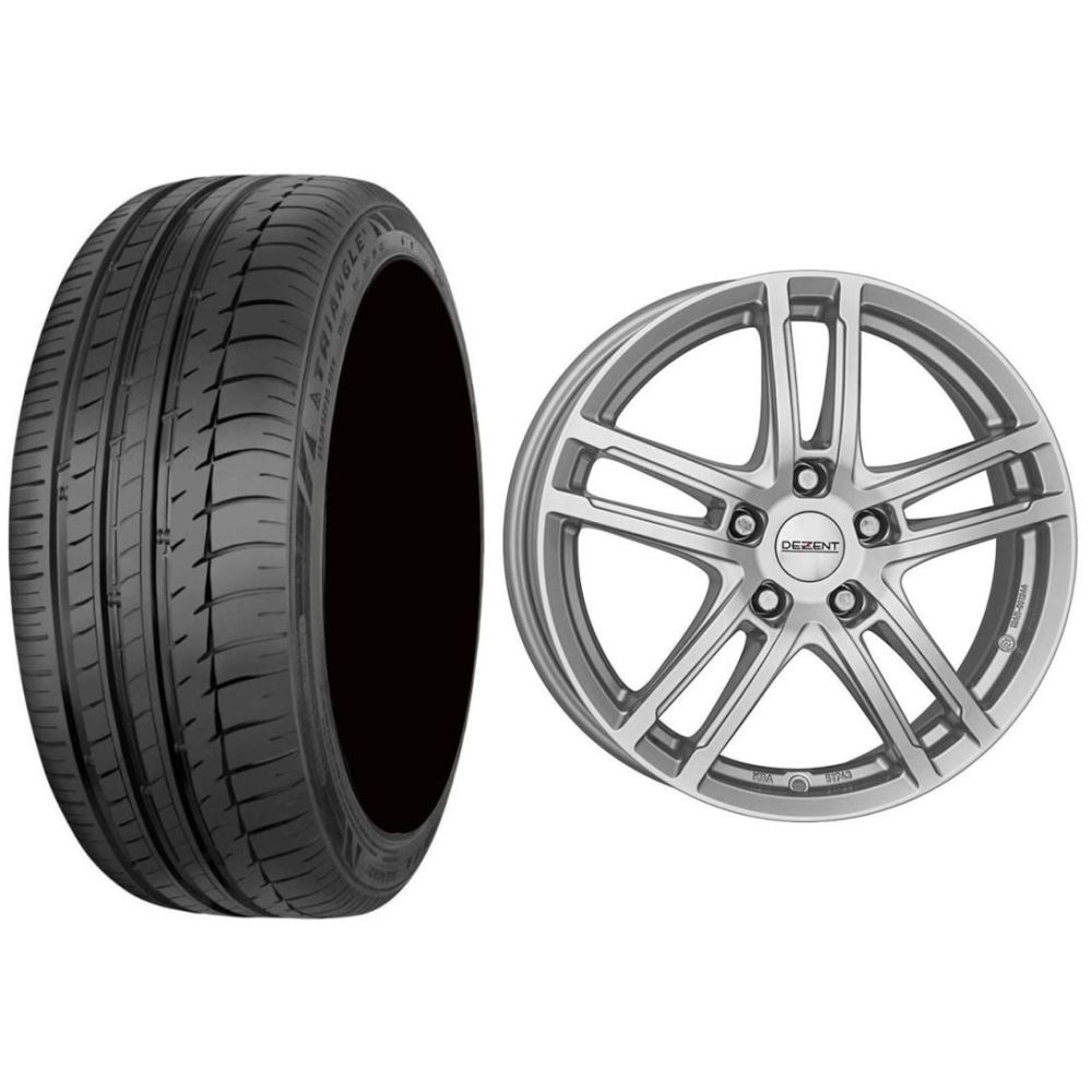 Roata completa Skoda Superb 3T, VW Passat 3C janta aliaj Dezent TZ 5x112, 17 inch si anvelopa vara Triangle TH201 SporteX 215/55R17 94Y