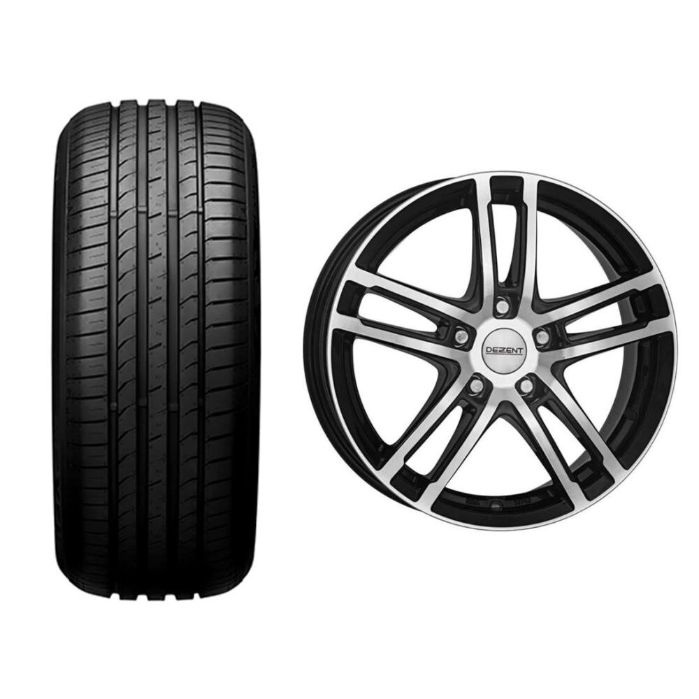 Roata completa VW Golf 8 janta aliaj Dezent TZ dark 5x112, 17 inch si anvelopa vara Nexen N'Fera Primus 225/45R17 94Y/XL