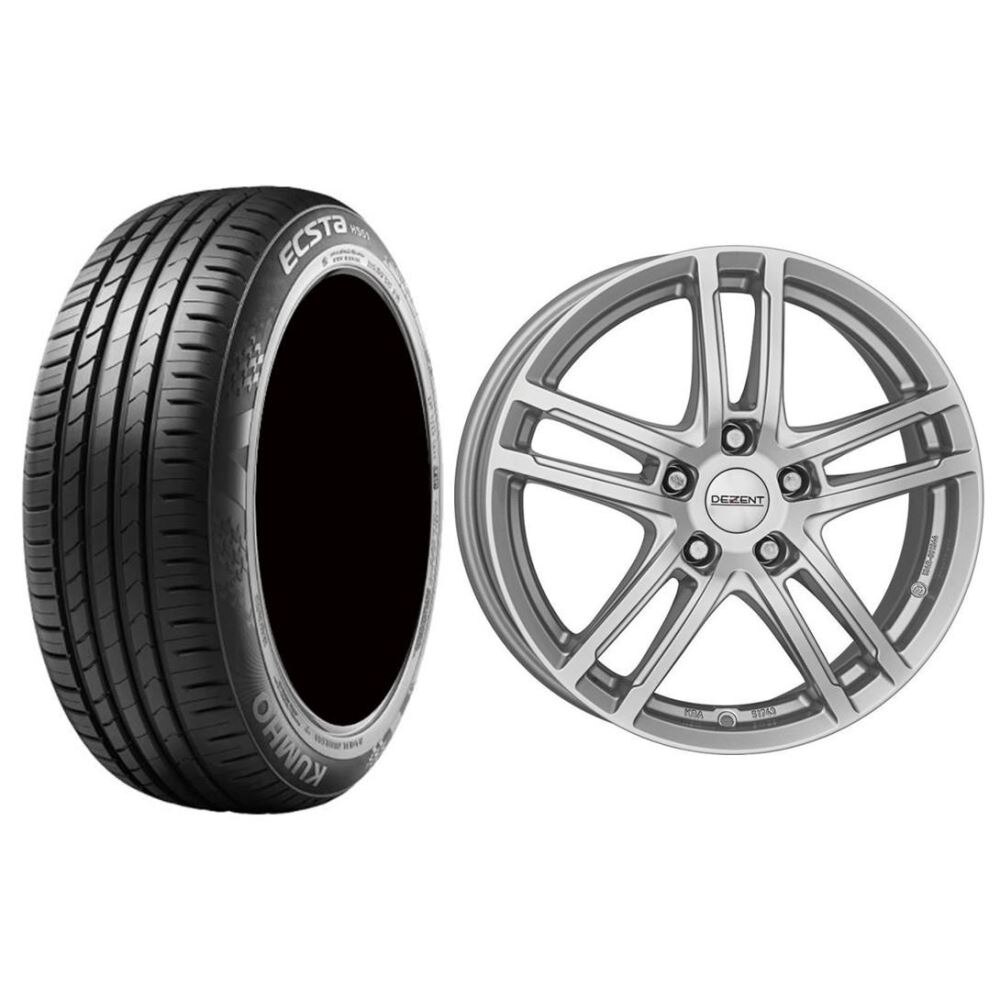 Roata completa Renault Clio R janta aliaj Dezent TZ 4x100, 16 inch si anvelopa vara Kumho HS51 195/55R16 87V si Senzor presiune ALCAR