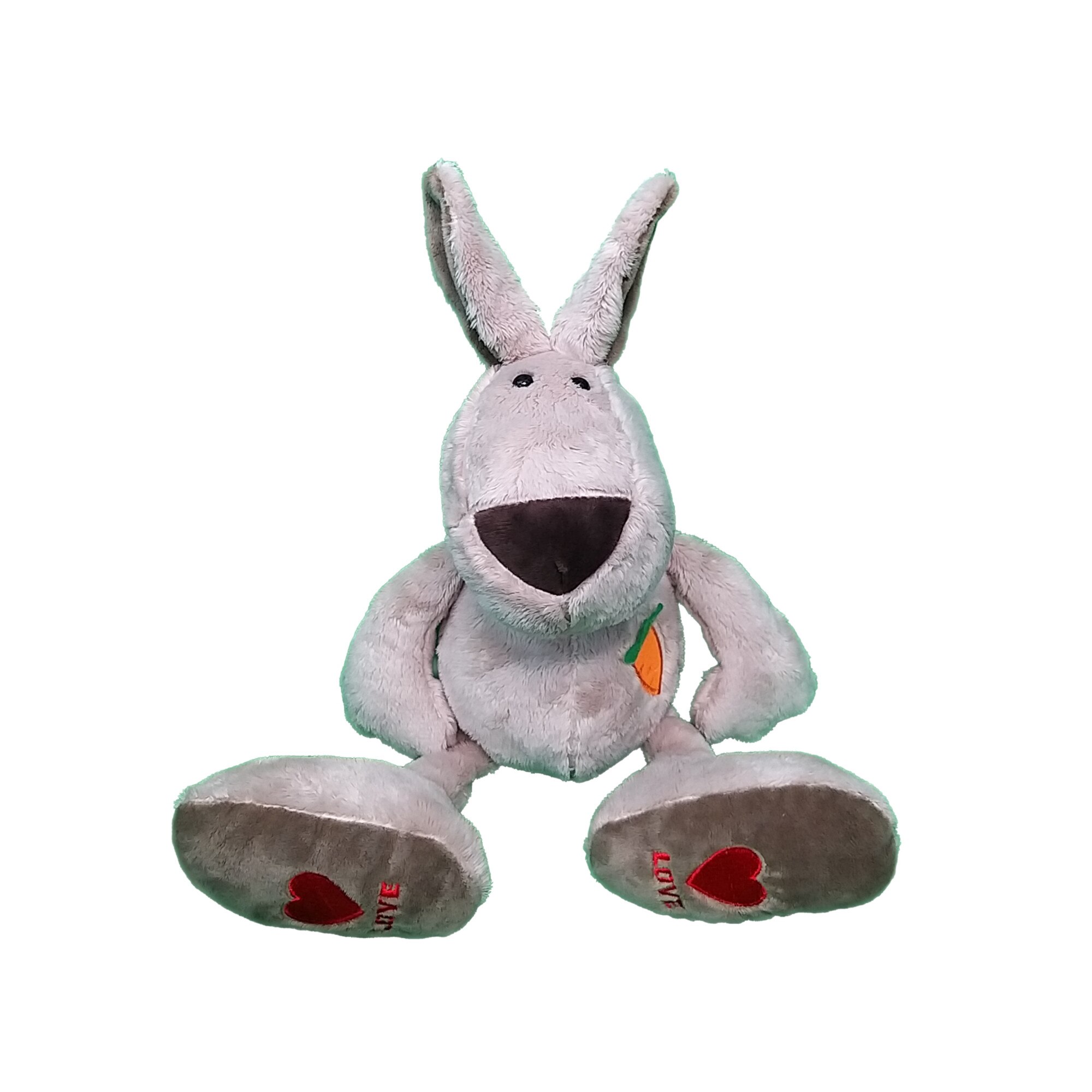 Iepure de plus 24 cm, Nichita Impex, gri