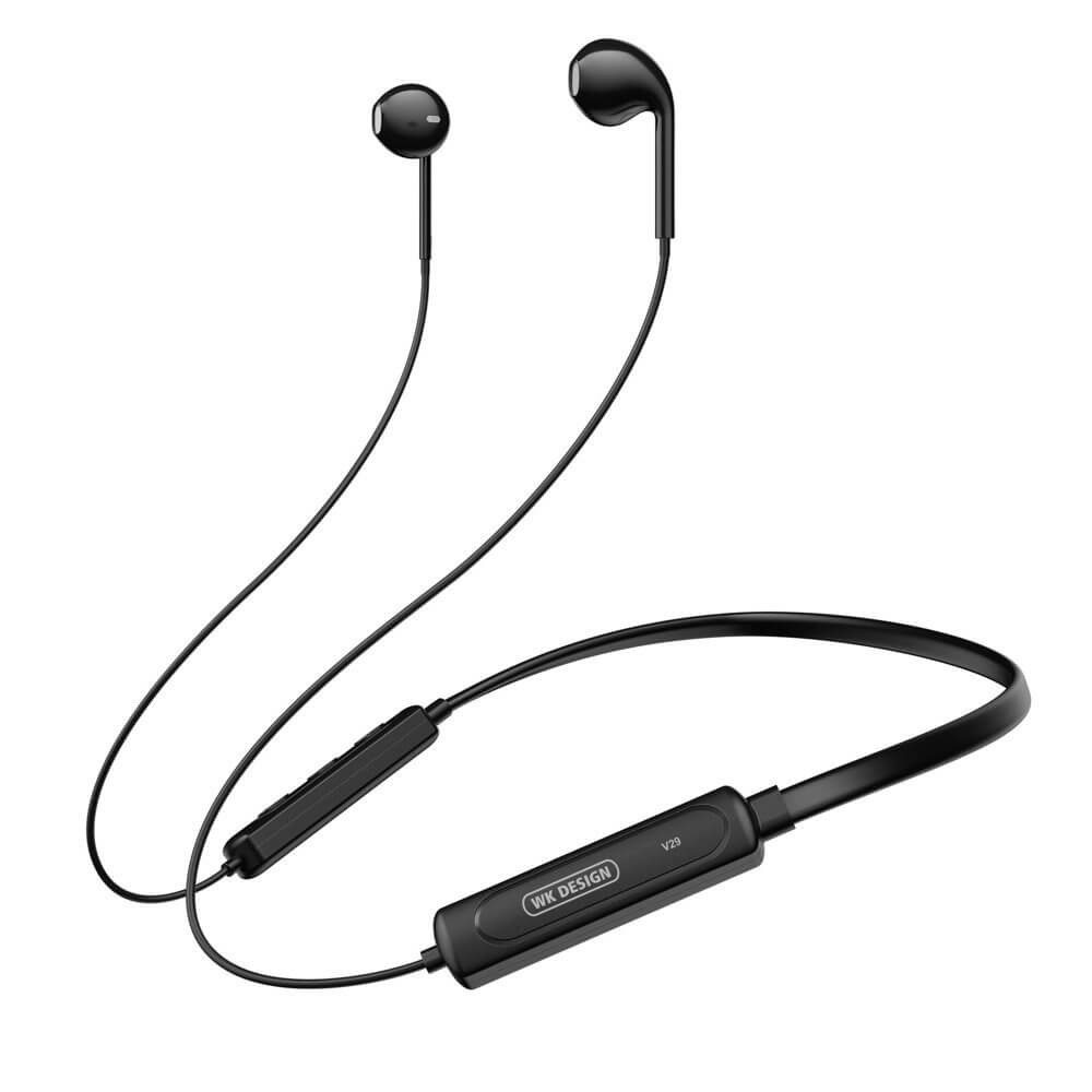 Casti Bluetooth / Wireless, In Ear, WK Design V29 Necklace, Negru