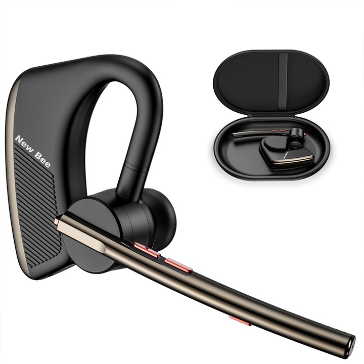 Newbee M50 Tanat Vezeték nélküli headset, Bluetooth 5.2, Qualcomm 3040 APTX HD kihangosító, HD hang, 2 mikrofon, Zajszűrés, Hangerőszabályozó