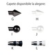 Set galerie simpla metalica lungime intre 201 si 250 cm, culoare alb, capete la alegere - design black-white