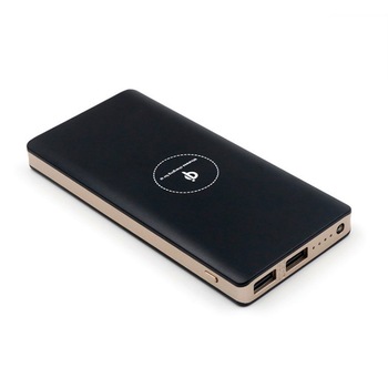 Baterie externa cu incarcare Wireless, GMO, Super Slim, 20000mAh, neagra Baterie externa cu incarcare Wireless, GMO, Super Slim, 20000mAh, neagra