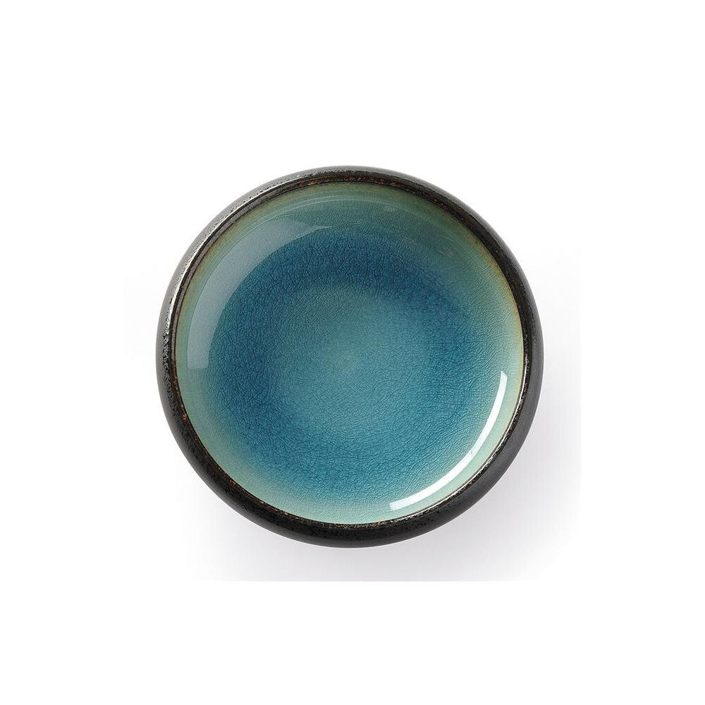 Farfurie Fine Dine, colectia Lazur, diametru 254 mm, portelan decorat manual