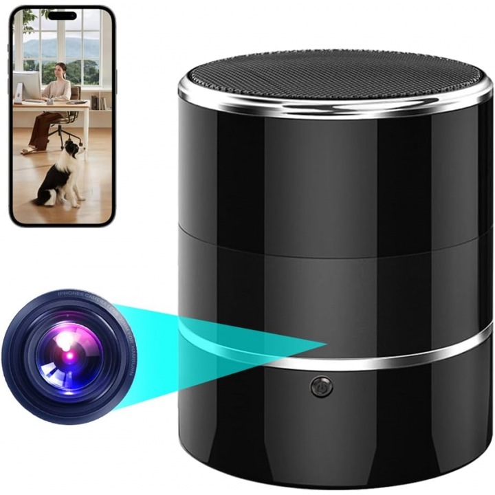 Boxa Bluetooth Portabila cu Microcamera Spion Wi-Fi FULL HD 1080P [XWIF]