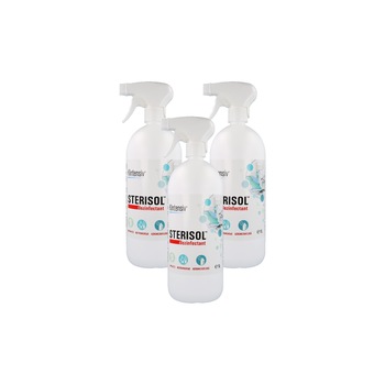 Set 3 x Sterisol Klintensiv 1000 ml, Dezinfectant Biocid de Nivel Inalt pentru suprafete si instrumentar Set 3 x Sterisol Klintensiv 1000 ml, Dezinfectant Biocid de Nivel Inalt pentru suprafete si instrumentar