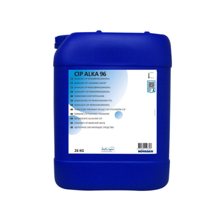 Detergent concentrat industria alimentara, farmaceutica si biotehnologie, Novadan CIP ALKA 96, fara EDTA, 26KG