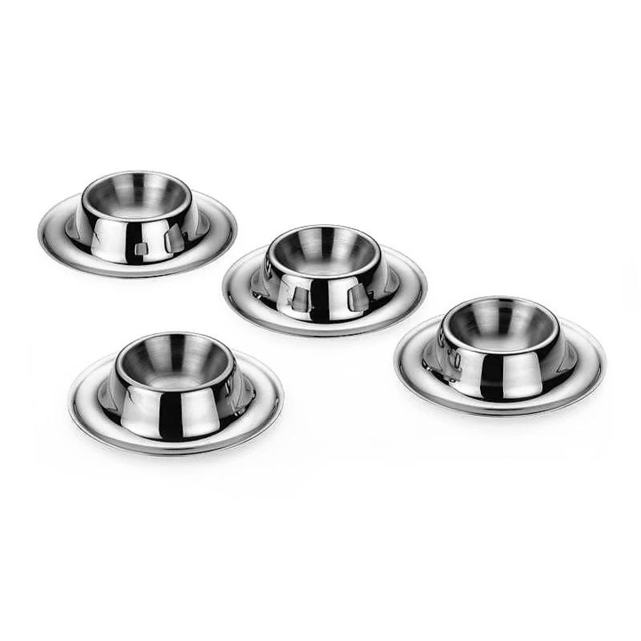 Set 4 suporturi pentru oua Kela, Inox, Gri
