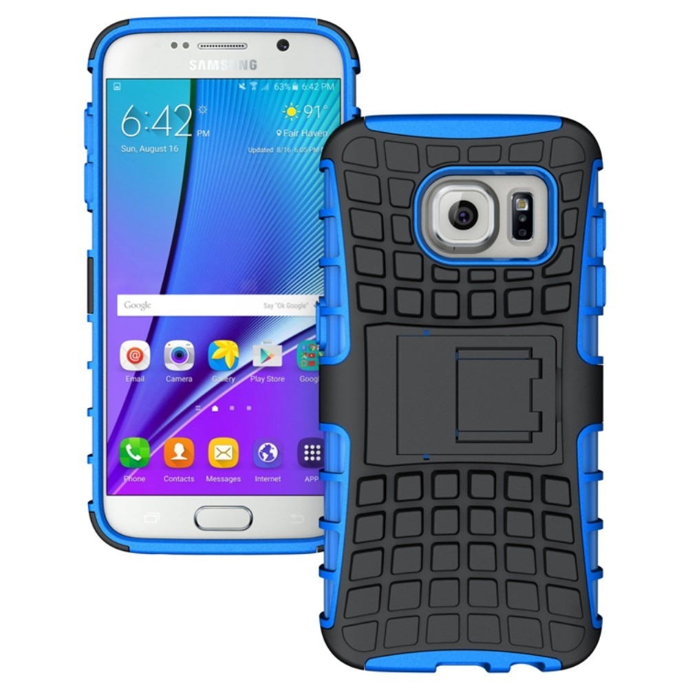Husa Samsung Galaxy S7 G930F, SuperProtectie, TPU+Plastic Dur, Culoare Albastru