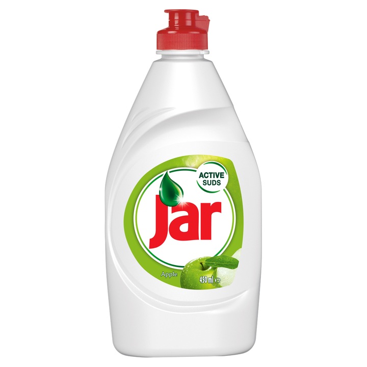 Detergent de vase, Jar, 450 ml, Parfum de mere