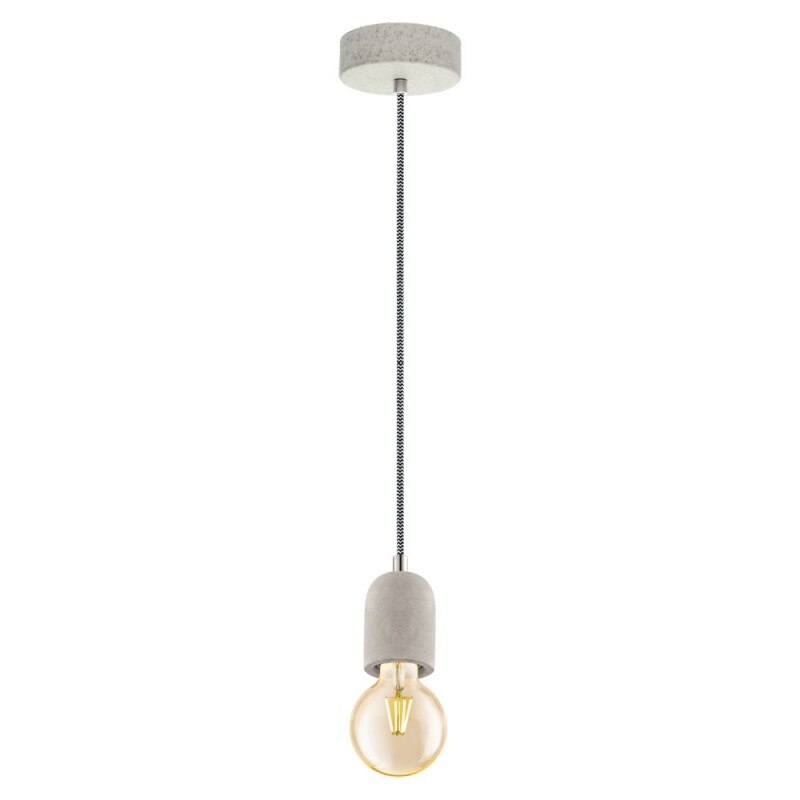 Pendul vintage EGLO YORTH, E27, 1 x 60 W, Ø110 mm, Gri