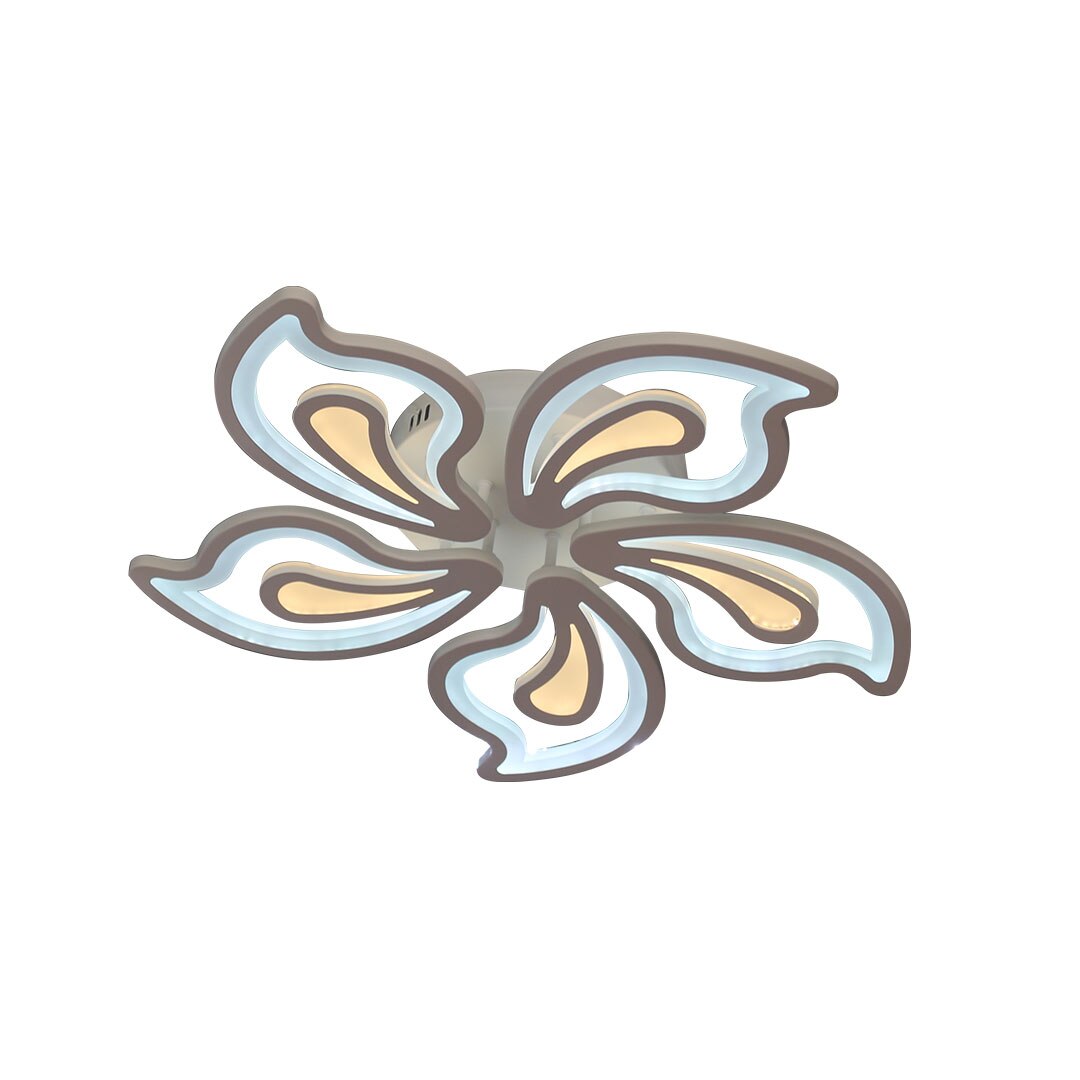 Lustra LED STARKE cu aplicatie pentru telefon, 2.4 GHz, intensitate reglabila, lumina calda/neutra/rece, maro, 150W