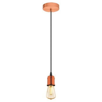 Pendul vintage EGLO YORTH, E27, 1 x 60 W, Ø100 mm, Cupru Pendul vintage EGLO YORTH, E27, 1 x 60 W, Ø100 mm, Cupru