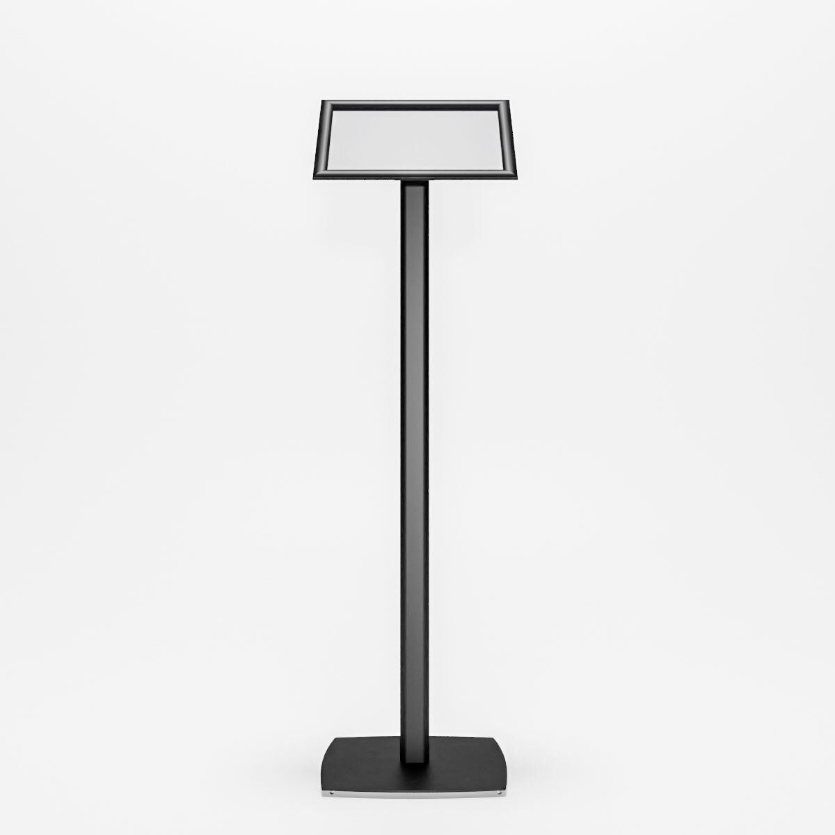 Panou prezentare JJ DISPLAYS cu rama click inclinata, format print A4, landscape