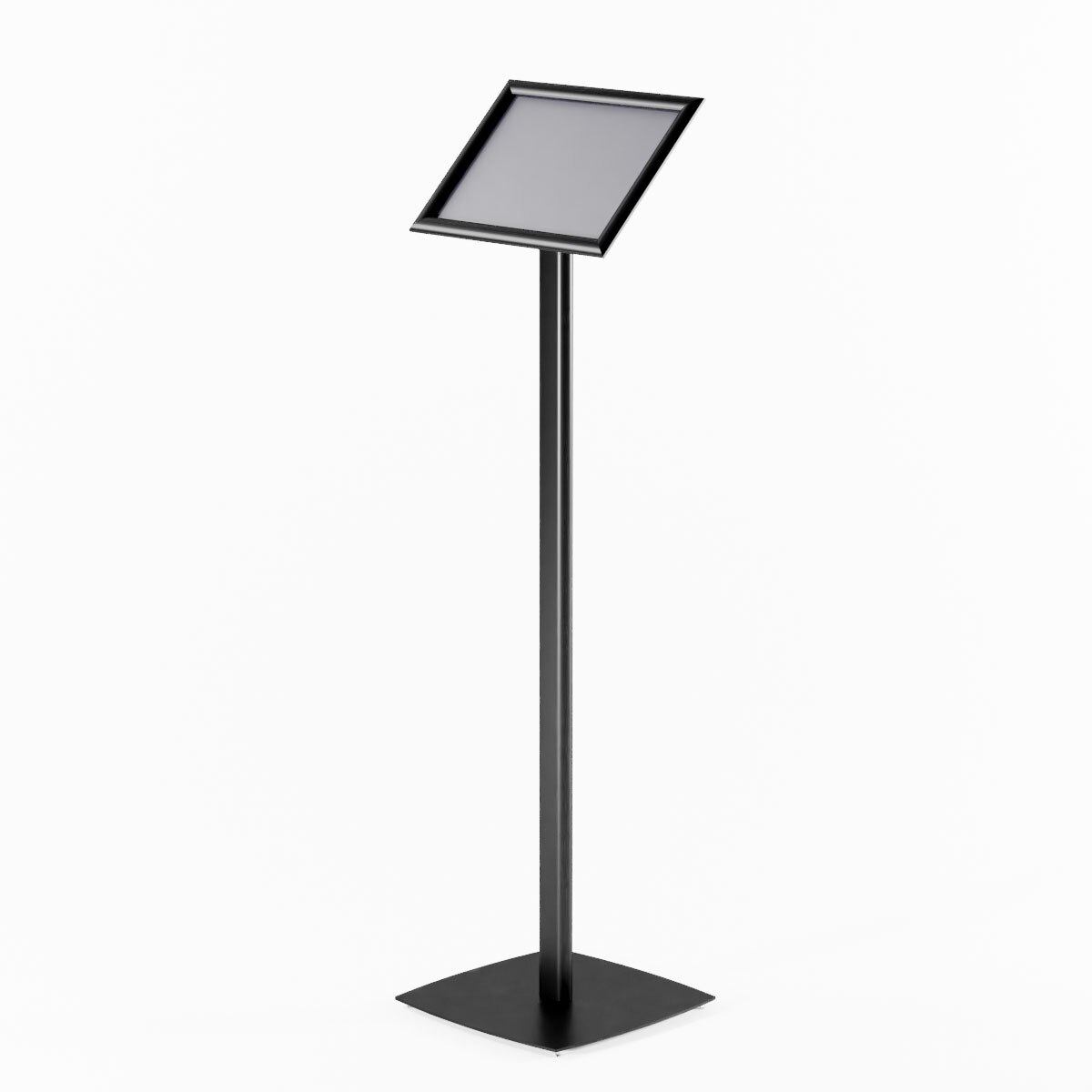 Panou prezentare JJ DISPLAYS cu rama click inclinata format print A3 negru, landscape